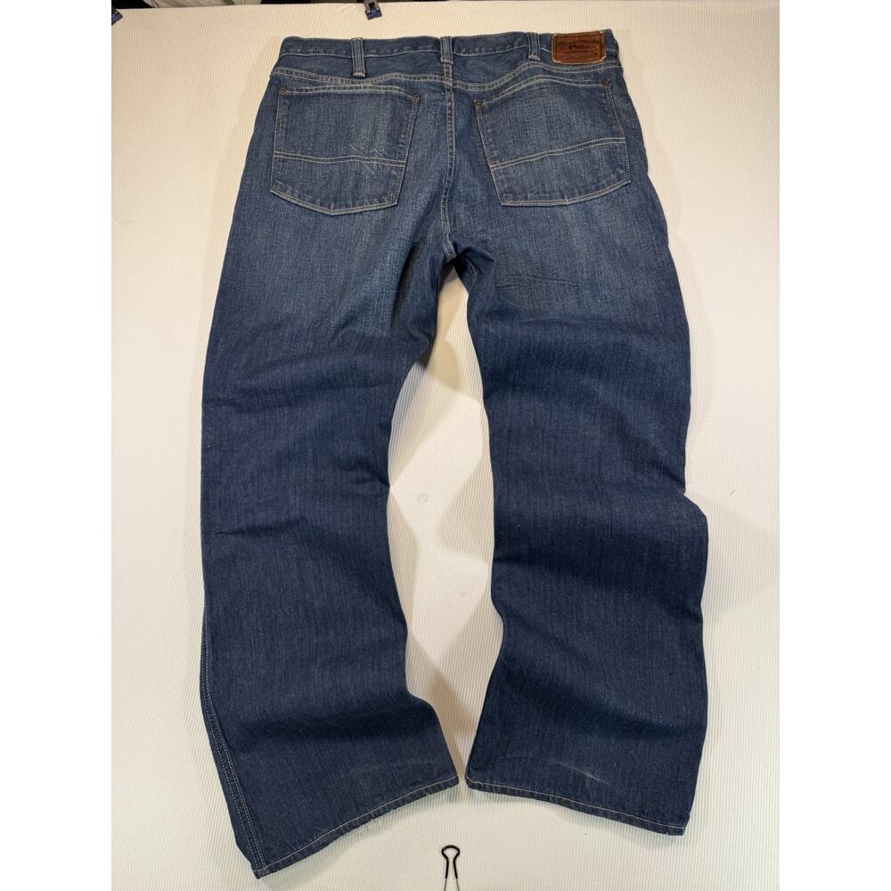 Polo Ralph Lauren Jeans Mens 38x32 Classic Straight Denim Blue 100% Cotton - Picture 2 of 9